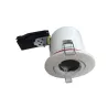 SUPPORT DE SPOT BBC  ROND BLANC  orientable  + douille automatique