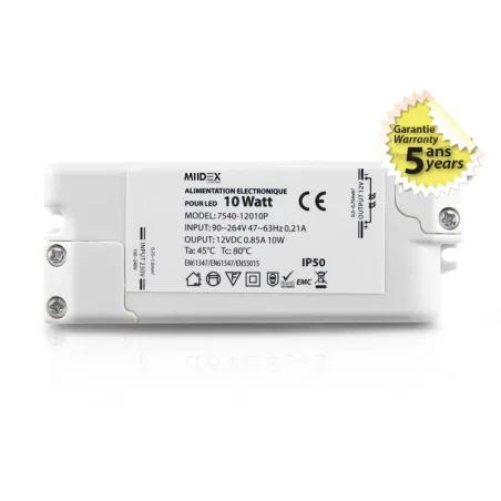ALIMENTATION POUR LED 10W 12V DC