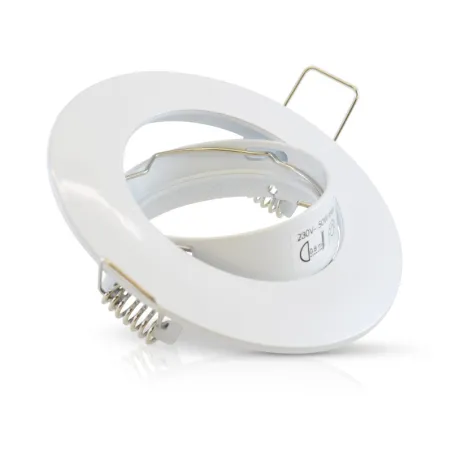 SUPPORT DE SPOT    ROND BLANC      ORIENTABLE 93 mm