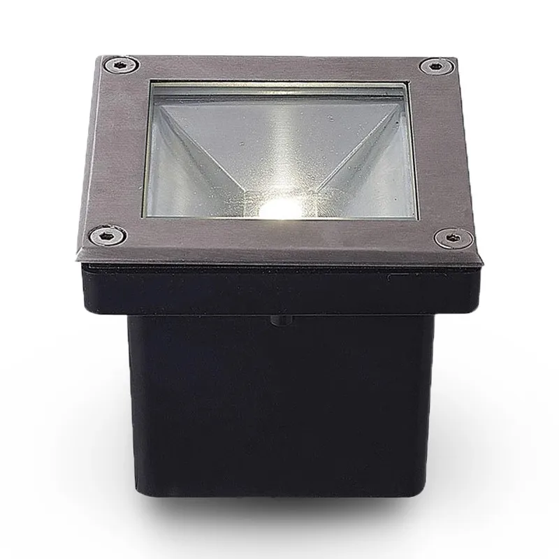 SPOT LED ENCASTRABLE SOL CARRÉ INOX 304 5W 3000K