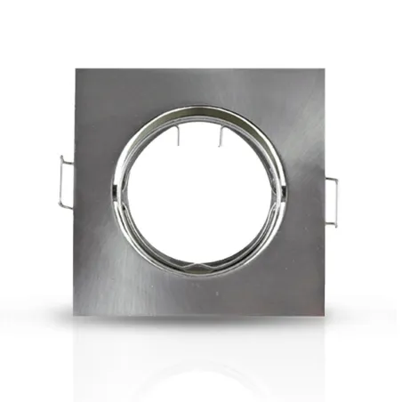 SUPPORT DE SPOT    CARRE ARGENT ORIENTABLE 85x85 mm