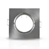 SUPPORT DE SPOT    CARRE ARGENT ORIENTABLE 85x85 mm