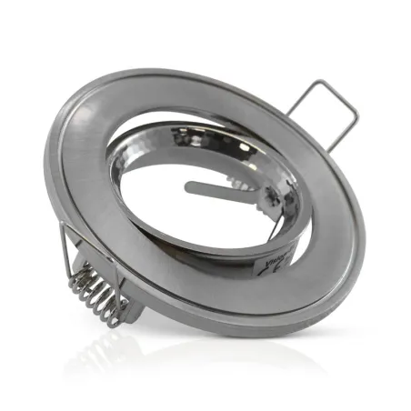 SUPPORT DE SPOT    ROND ARGENT   ORIENTABLE 86 mm
