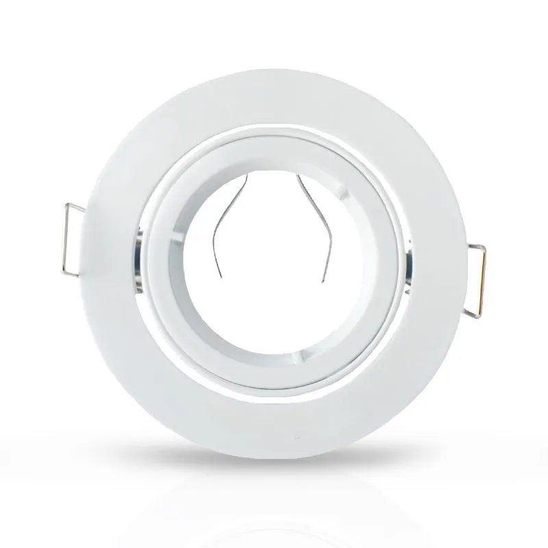 SUPPORT DE SPOT    ROND BLANC 1/4 TOUR ORIENTABLE 93 mm