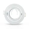 SUPPORT DE SPOT    ROND BLANC 1/4 TOUR ORIENTABLE 93 mm
