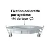 SUPPORT DE SPOT    ROND BLANC 1/4 TOUR ORIENTABLE 93 mm