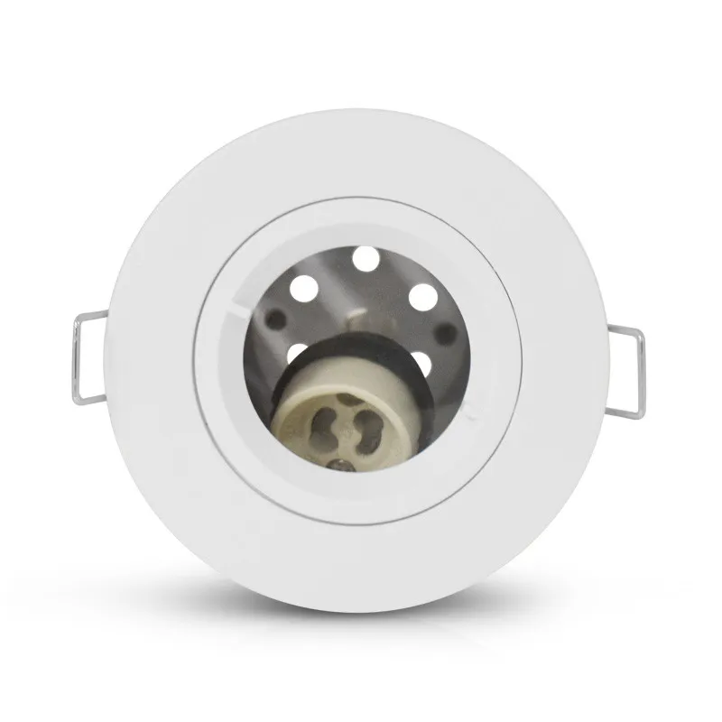 SUPPORT DE SPOT BBC  ROND BLANC  FIXE ajouré IP65 + douille automatiqu