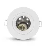 SUPPORT DE SPOT BBC  ROND BLANC  FIXE ajouré IP65 + douille automatiqu