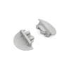 TERMINAISON PROFILE LED RAINURE 14,4 MM GRIS PACK DE 2