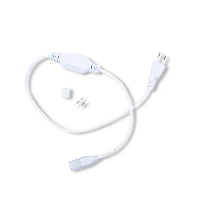CABLE ALIM + EMB FIN + CONNECTEUR PIN MALE/MALE NEON FLEX18X11mm