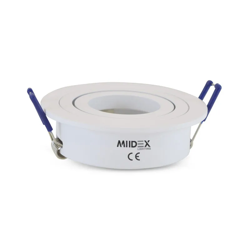 SUPPORT DE SPOT    ROND BLANC    ORIENTABLE   92 mm