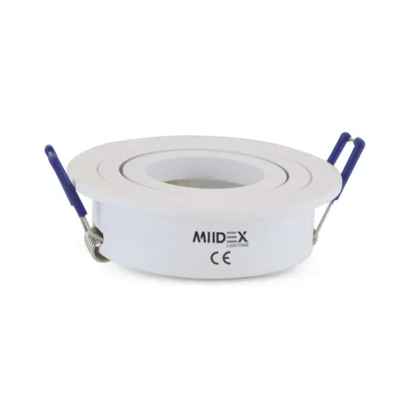 SUPPORT DE SPOT    ROND BLANC    ORIENTABLE   92 mm