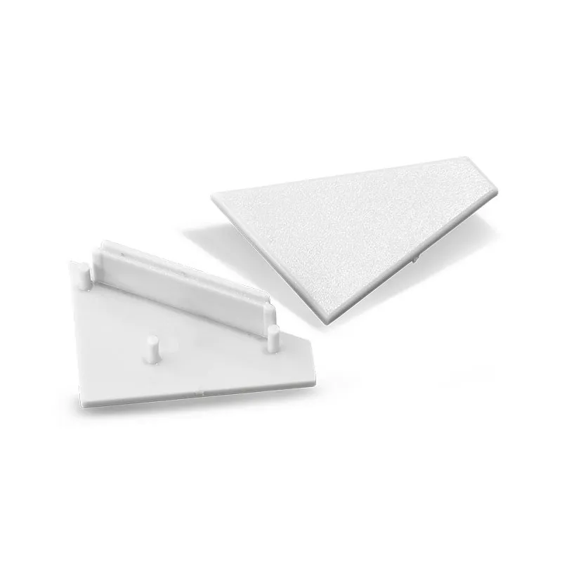 TERMINAISON PROFILE LED ANGLE 30deg/60deg GRIS PACK DE 2