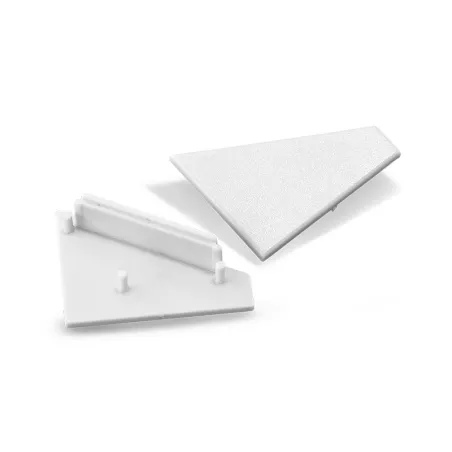 TERMINAISON PROFILE LED ANGLE 30deg/60deg GRIS PACK DE 2