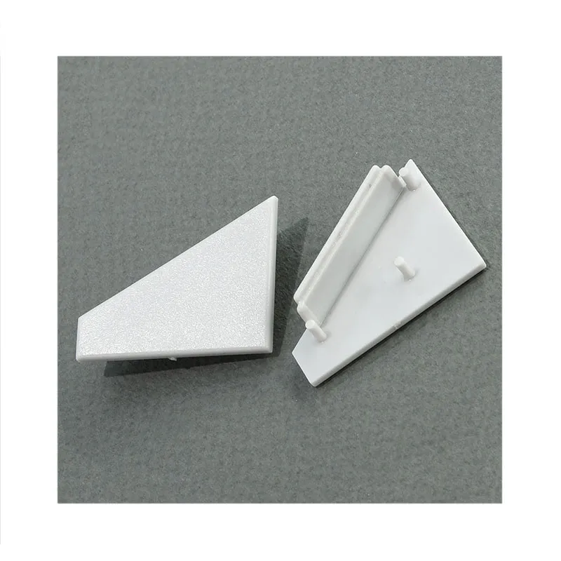 TERMINAISON PROFILE LED ANGLE 30deg/60deg GRIS PACK DE 2