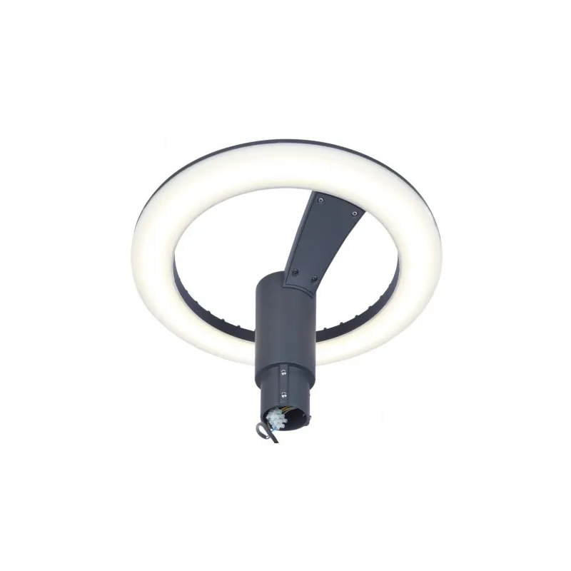 Lampadaire éclairage public extérieure 60w led gris anthracite ip65-220v-4300 lumens-3000k