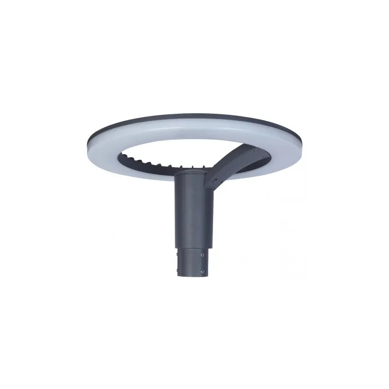 Lampadaire éclairage public extérieure 60w led gris anthracite ip65-220v-4300 lumens-3000k