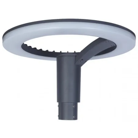 Lampadaire éclairage public extérieure 60w led gris anthracite ip65-220v-4300 lumens-3000k