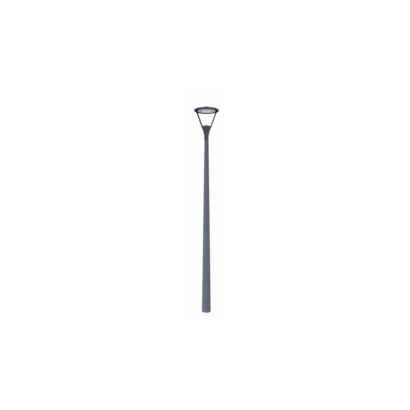 Lampadaire éclairage public extérieure 60w led gris anthracite ip65-220v-4300 lumens-3000k