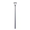 Lampadaire éclairage public extérieure 60w led gris anthracite ip65-220v-4300 lumens-3000k