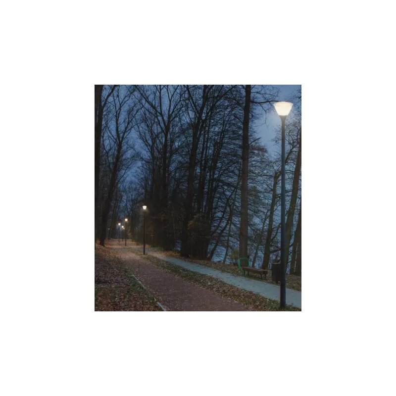 Lampadaire éclairage public extérieure 60w led gris anthracite ip65-220v-4300 lumens-3000k