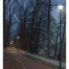Lampadaire éclairage public extérieure 60w led gris anthracite ip65-220v-4300 lumens-3000k