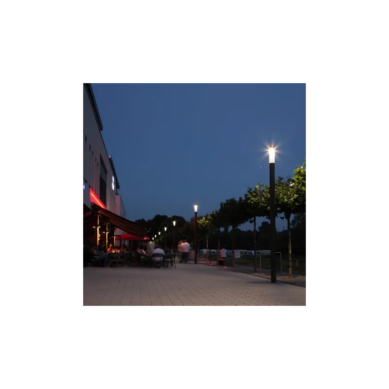 Lampadaire éclairage public extérieure 30w led gris anthracite ip65-220v-2350 lumens-3000k