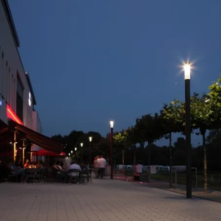 Lampadaire éclairage public extérieure 30w led gris anthracite ip65-220v-2350 lumens-3000k