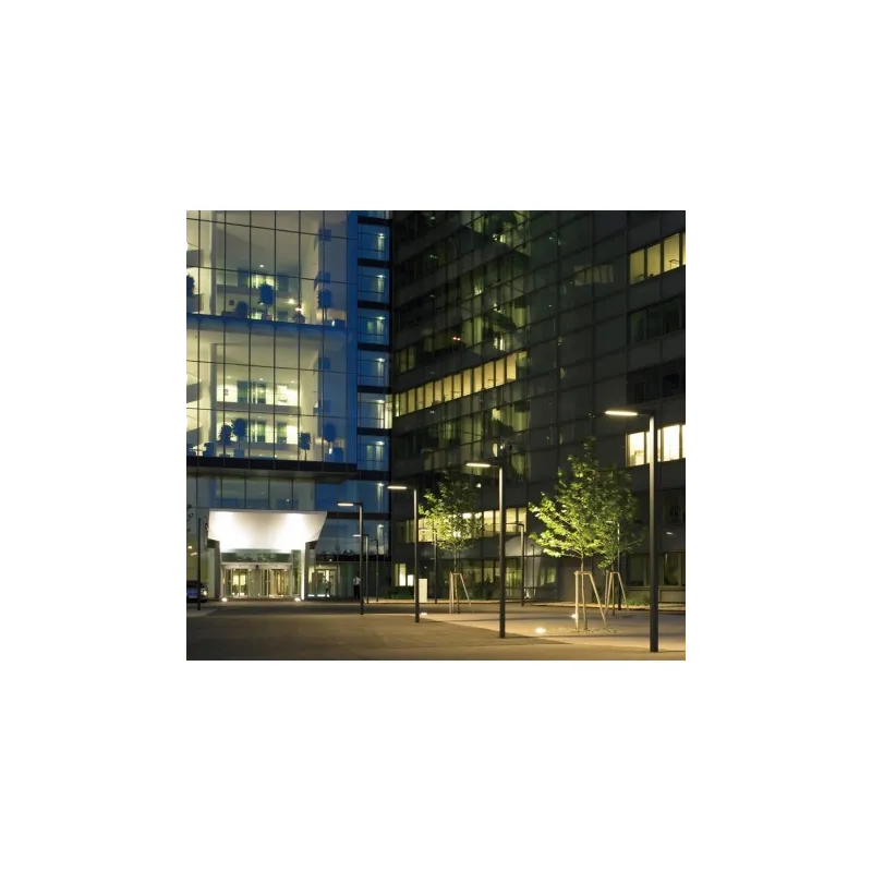 Lampadaire éclairage public extérieure 30w led gris anthracite ip65-220v-2350 lumens-3000k