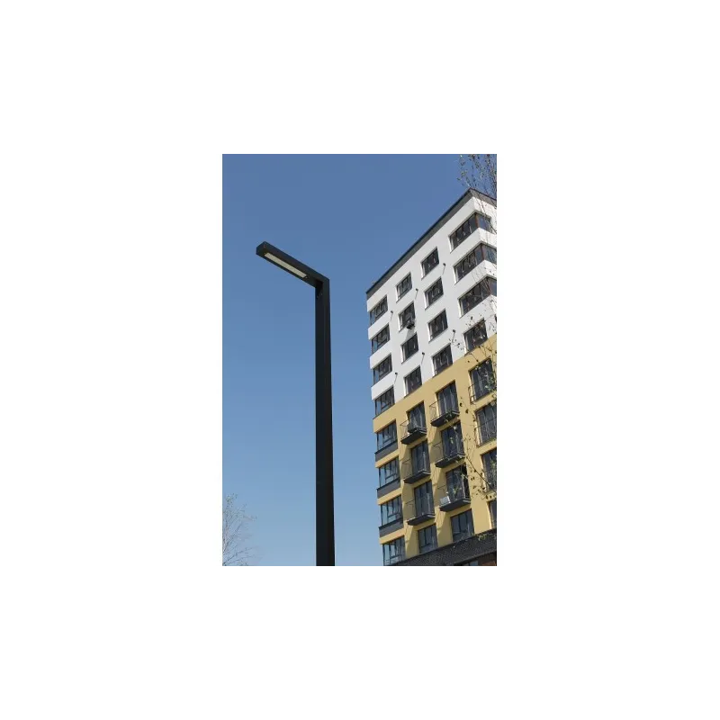 Lampadaire éclairage public extérieure 30w led gris anthracite ip65-220v-2350 lumens-3000k