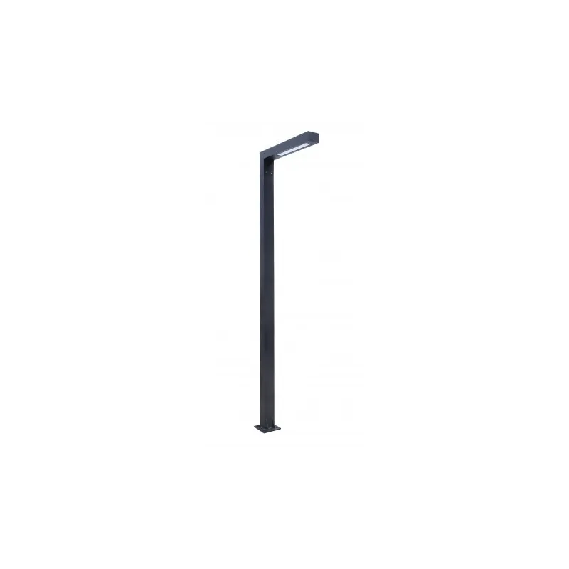 Lampadaire éclairage public extérieure 30w led gris anthracite ip65-220v-2350 lumens-3000k