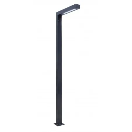 Lampadaire éclairage public extérieure 30w led gris anthracite ip65-220v-2350 lumens-3000k