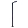 Lampadaire éclairage public extérieure 30w led gris anthracite ip65-220v-2350 lumens-3000k
