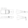 Lampadaire candélabre éclairage public extérieure 80w led gris ip65-220v-10645 lumens-3000k
