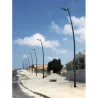 Lampadaire candélabre éclairage public extérieure 80w led gris ip65-220v-10645 lumens-3000k