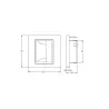 Spot de balisage détecteur 1.5w LED 220v escalier mur encastrable noir