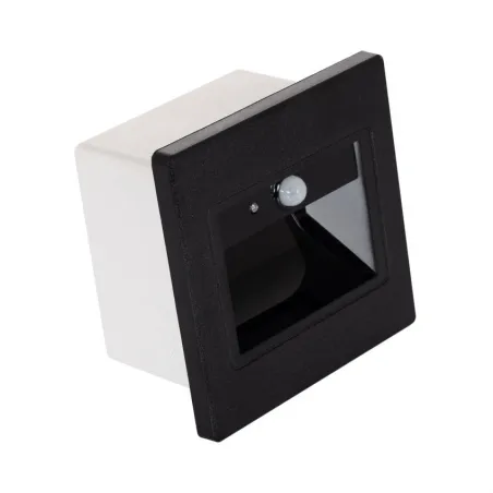 Spot de balisage détecteur 1.5w LED 220v escalier mur encastrable noir