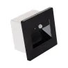 Spot de balisage détecteur 1.5w LED 220v escalier mur encastrable noir