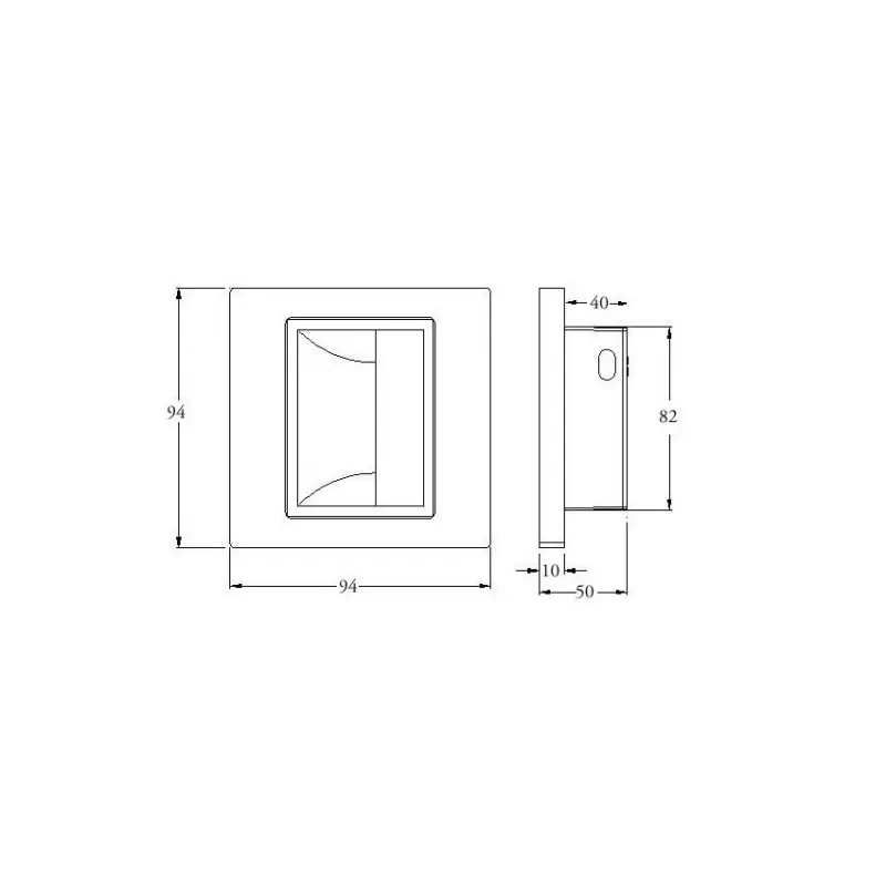 Spot de balisage détecteur 1.5w LED 220v escalier mur encastrable gris