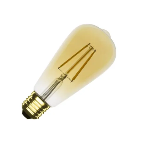 Ampoule led filament variable st64 culot e27 verre doré-edison-500 lumens