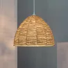 Suspension luminaire suspendu papier tressé marron culot e27