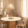 Suspension luminaire suspendu papier tressé marron culot e27