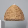 Suspension luminaire suspendu papier tressé marron culot e27