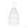 Suspension luminaire suspendu bois rotin culot e27