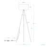 Lampadaire 150cm sur pied métal abat-jour culot e27