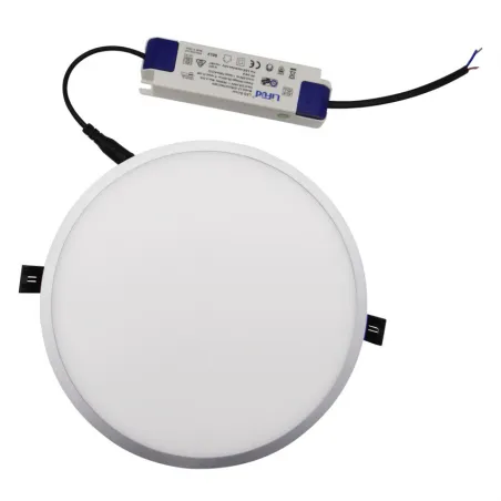 Spot semi Encastrable 30w LED rond blanc 3300 lumens 4000k