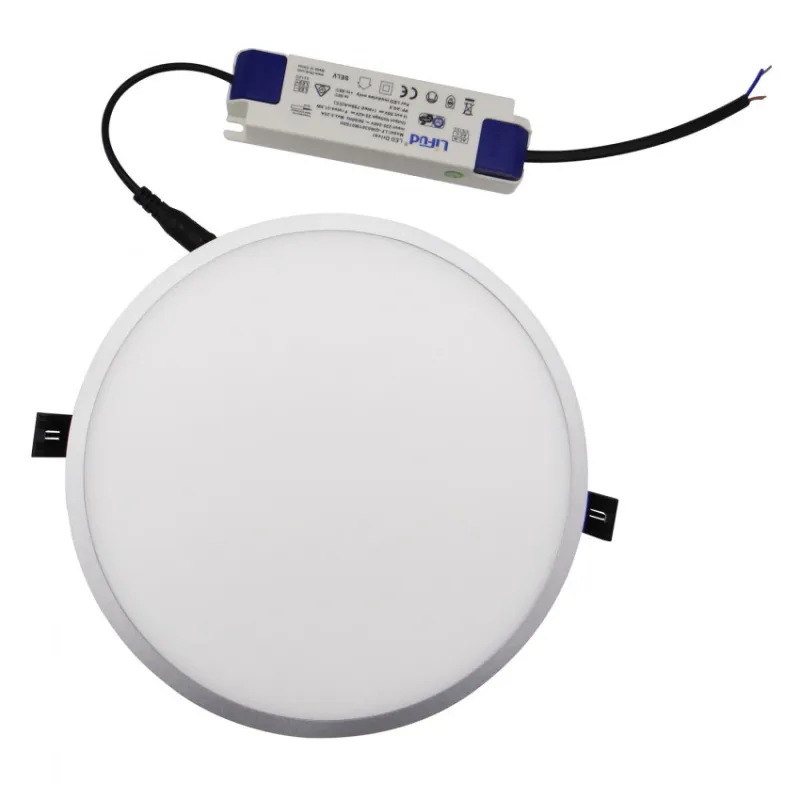 Spot semi Encastrable 30w LED rond gris 3300 lumens 4000k