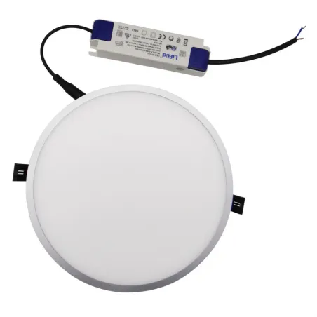 Spot semi Encastrable 30w LED rond gris 3300 lumens 4000k