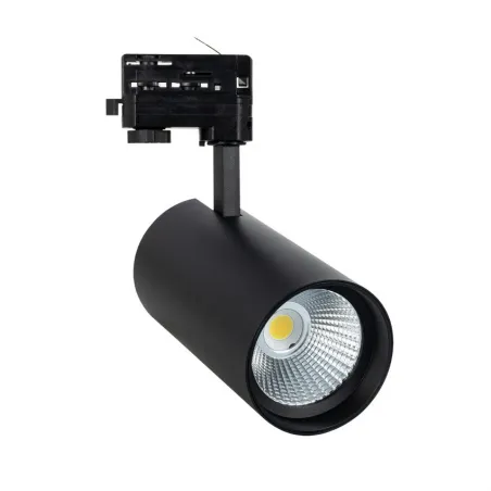 Projecteur led 30w noir-3000lm-rail 3 allumages boutiques commerces