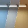 Plafonnier led 18w cct-40cm-3000k-4000k-6000k bois et métal blanc